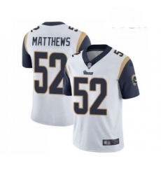 Men Los Angeles Rams 52 Clay Matthews White Vapor Untouchable Limited Player Football Jersey Men Los Angeles Rams 52 Clay Matthews White Vapor Untouchable Limited Player Football Jersey