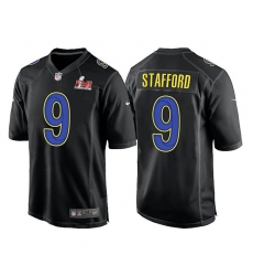 Men Los Angeles Rams 9 Matthew Stafford 2022 Black Super Bowl LVI Game Stitched Jersey Men Los Angeles Rams 9 Matthew Stafford 2022 Black Super Bowl LVI Game Stitched Jersey