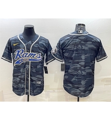 Men Los Angeles Rams Blank Grey Navy With Patch Cool Base Stitched Baseball JerseyS Men Los Angeles Rams Blank Grey Navy With Patch Cool Base Stitched Baseball JerseyS
