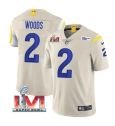 Nike Los Angeles Rams 2 Robert Woods Bone 2022 Super Bowl LVI Vapor Limited Jersey Nike Los Angeles Rams 2 Robert Woods Bone 2022 Super Bowl LVI Vapor Limited Jersey