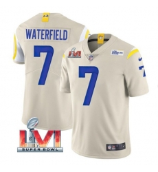 Nike Los Angeles Rams 7 Bob Waterfield Bone 2022 Super Bowl LVI Vapor Limited Jersey Nike Los Angeles Rams 7 Bob Waterfield Bone 2022 Super Bowl LVI Vapor Limited Jersey