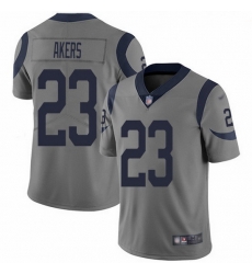 Nike Rams 23 Cam Akers Gray Men Stitched NFL Limited Inverted Legend Jersey Nike Rams 23 Cam Akers Gray Men Stitched NFL Limited Inverted Legend Jersey