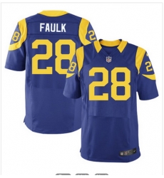 Nike Rams #28 Marshall Faulk Royal Blue Alternate Mens Stitched NFL Elite Jersey Nike Rams #28 Marshall Faulk Royal Blue Alternate Mens Stitched NFL Elite Jersey