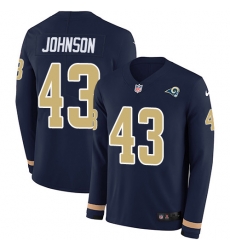 Nike Rams 43 John Johnson Navy Blue Team Color Men s Stitched NFL Limited Therma Long Sleeve Jersey Nike Rams 43 John Johnson Navy Blue Team Color Men s Stitched NFL Limited Therma Long Sleeve Jersey