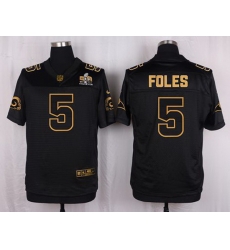 Nike Rams #5 Nick Foles Black Mens Stitched NFL Elite Pro Line Gold Collection Jersey Nike Rams #5 Nick Foles Black Mens Stitched NFL Elite Pro Line Gold Collection Jersey