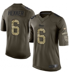 Nike Rams #6 Johnny Hekker Green Mens Stitched NFL Limited Salute to Service Jersey Nike Rams #6 Johnny Hekker Green Mens Stitched NFL Limited Salute to Service Jersey