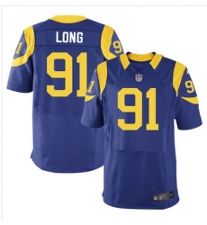 Nike Rams #91 Chris Long Royal Blue Alternate Mens Stitched NFL Elite Jersey Nike Rams #91 Chris Long Royal Blue Alternate Mens Stitched NFL Elite Jersey