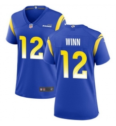 Women Los Angeles Rams 12 Dresser Winn Blue Stitched Game Jersey 28Run Small 29 Women Los Angeles Rams 12 Dresser Winn Blue Stitched Game Jersey 28Run Small 29