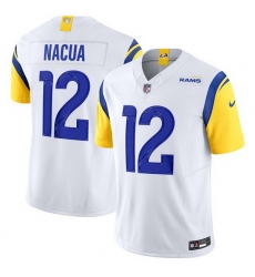 Women Los Angeles Rams 12 Puka Nacua White 2024 F U S E Vapor Untouchable Stitched Jersey Women Los Angeles Rams 12 Puka Nacua White 2024 F U S E Vapor Untouchable Stitched Jersey