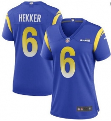 Women Los Angeles Rams 6 Johnny Hekker Vapor Limited Blue Jersey Women Los Angeles Rams 6 Johnny Hekker Vapor Limited Blue Jersey