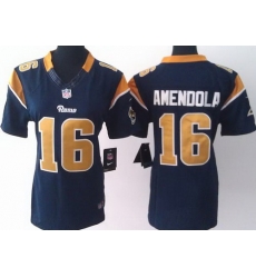 Women Nike St. Louis Rams 16 Danny Amendola Blue LIMITED Jerseys Women Nike St. Louis Rams 16 Danny Amendola Blue LIMITED Jerseys