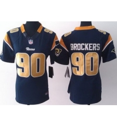 Women Nike St. Louis Rams 90 Brockers Blue LIMITED Jerseys Women Nike St. Louis Rams 90 Brockers Blue LIMITED Jerseys