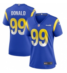 Women's Los Angeles Rams #99 Aaron Donald Blue Nike Royal Game Jersey Women's Los Angeles Rams #99 Aaron Donald Blue Nike Royal Game Jersey