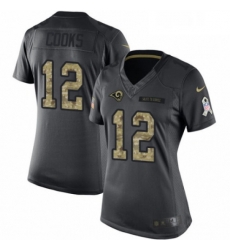 Womens Nike Los Angeles Rams 12 Brandin Cooks Limited Black 2016 Salute to Service NFL Jersey Womens Nike Los Angeles Rams 12 Brandin Cooks Limited Black 2016 Salute to Service NFL Jersey