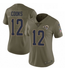 Womens Nike Los Angeles Rams 12 Brandin Cooks Limited Olive 2017 Salute to Service NFL Jersey Womens Nike Los Angeles Rams 12 Brandin Cooks Limited Olive 2017 Salute to Service NFL Jersey