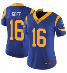 Womens Nike Los Angeles Rams 16 Jared Goff Elite Royal Blue Alternate NFL Jersey Womens Nike Los Angeles Rams 16 Jared Goff Elite Royal Blue Alternate NFL Jersey