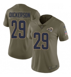 Womens Nike Los Angeles Rams 29 Eric Dickerson Limited Olive 2017 Salute to Service NFL Jersey Womens Nike Los Angeles Rams 29 Eric Dickerson Limited Olive 2017 Salute to Service NFL Jersey