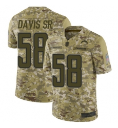 Chargers 58 Thomas Davis Sr Camo Mens Stitched Football Limited 2018 Salute To Service Jersey Chargers 58 Thomas Davis Sr Camo Mens Stitched Football Limited 2018 Salute To Service Jersey