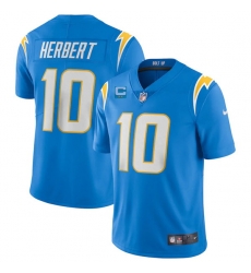 Men Los Angeles Chargers 2022 #10 Justin Herbert Blue With 2-star C Patch Vapor Untouchable Limited Stitched Jersey Men Los Angeles Chargers 2022 #10 Justin Herbert Blue With 2-star C Patch Vapor Untouchable Limited Stitched Jersey
