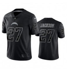 Men Los Angeles Chargers 27 J C Jackson Black Reflective Limited Stitched Football Jersey Men Los Angeles Chargers 27 J C Jackson Black Reflective Limited Stitched Football Jersey