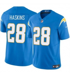 Men Los Angeles Chargers 28 Hassan Haskins Blue 2024 F U S E Vapor Limited Stitched Football Jersey Men Los Angeles Chargers 28 Hassan Haskins Blue 2024 F U S E Vapor Limited Stitched Football Jersey
