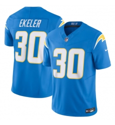 Men Los Angeles Chargers 30 Austin Ekeler Blue 2023 F U S E Vapor Untouchable Limited Stitched Jersey Men Los Angeles Chargers 30 Austin Ekeler Blue 2023 F U S E Vapor Untouchable Limited Stitched Jersey