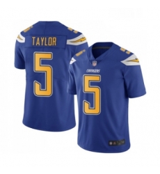 Men Los Angeles Chargers 5 Tyrod Taylor Limited Electric Blue Rush Vapor Untouchable Football Jersey Men Los Angeles Chargers 5 Tyrod Taylor Limited Electric Blue Rush Vapor Untouchable Football Jersey