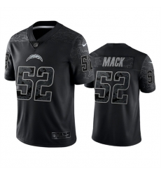 Men Los Angeles Chargers 52 Khalil Mack Black Reflective Limited Stitched Football Jersey Men Los Angeles Chargers 52 Khalil Mack Black Reflective Limited Stitched Football Jersey