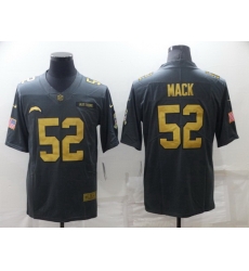 Men Los Angeles Chargers 52 Khalil Mack Grey Gold Salute To Service Limited Stitched jersey Men Los Angeles Chargers 52 Khalil Mack Grey Gold Salute To Service Limited Stitched jersey