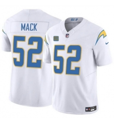Men Los Angeles Chargers 52 Khalil Mack White 2024 F U S E With 4 Star C Patch Vapor Untouchable Limited Stitched Jersey Men Los Angeles Chargers 52 Khalil Mack White 2024 F U S E With 4 Star C Patch Vapor Untouchable Limited Stitched Jersey