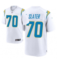 Men Los Angeles Chargers 70 Rashawn Slater 2021 NFL Draft Game Jersey White Men Los Angeles Chargers 70 Rashawn Slater 2021 NFL Draft Game Jersey White