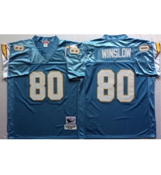 Men Los Angeles Chargers 80 Kellen Winslow Light Blue M&N Throwback Jersey Men Los Angeles Chargers 80 Kellen Winslow Light Blue M&N Throwback Jersey