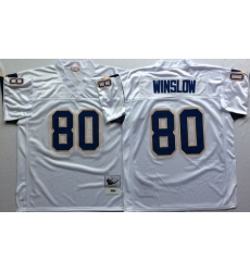Men Los Angeles Chargers 80 Kellen Winslow White M&N Throwback Jersey Men Los Angeles Chargers 80 Kellen Winslow White M&N Throwback Jersey
