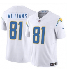 Men Los Angeles Chargers 81 Mike Williams White 2024 F U S E Vapor Limited Stitched Football Jersey Men Los Angeles Chargers 81 Mike Williams White 2024 F U S E Vapor Limited Stitched Football Jersey