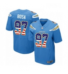 Men Los Angeles Chargers 97 Joey Bosa Elite Electric Blue Alternate USA Flag Fashion Football Jersey Men Los Angeles Chargers 97 Joey Bosa Elite Electric Blue Alternate USA Flag Fashion Football Jersey