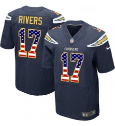 Men Nike Los Angeles Chargers 17 Philip Rivers Elite Navy Blue Home USA Flag Fashion NFL Jersey Men Nike Los Angeles Chargers 17 Philip Rivers Elite Navy Blue Home USA Flag Fashion NFL Jersey