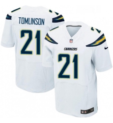 Men Nike Los Angeles Chargers 21 LaDainian Tomlinson Elite White NFL Jersey Men Nike Los Angeles Chargers 21 LaDainian Tomlinson Elite White NFL Jersey