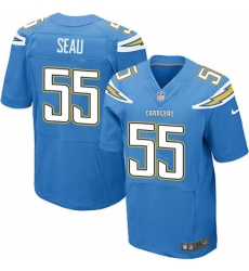 Men Nike Los Angeles Chargers 55 Junior Seau Elite Electric Blue Alternate NFL Jersey Men Nike Los Angeles Chargers 55 Junior Seau Elite Electric Blue Alternate NFL Jersey