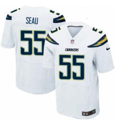 Men Nike Los Angeles Chargers 55 Junior Seau Elite White NFL Jersey Men Nike Los Angeles Chargers 55 Junior Seau Elite White NFL Jersey