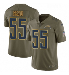 Men Nike Los Angeles Chargers 55 Junior Seau Limited Olive 2017 Salute to Service NFL Jersey Men Nike Los Angeles Chargers 55 Junior Seau Limited Olive 2017 Salute to Service NFL Jersey