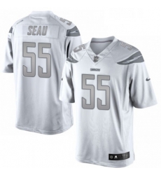 Men Nike Los Angeles Chargers 55 Junior Seau Limited White Platinum NFL Jersey Men Nike Los Angeles Chargers 55 Junior Seau Limited White Platinum NFL Jersey