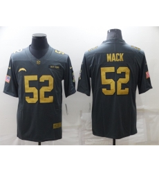 Men's Los Angeles Chargers #52 Khalil Mack Grey Gold Salute To Service Limited Stitched Jersey Men's Los Angeles Chargers #52 Khalil Mack Grey Gold Salute To Service Limited Stitched Jersey