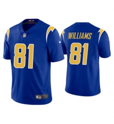 Men's Los Angeles Chargers #81 Mike Williams 2020 Blue Vapor Untouchable Limited Stitched Jersey Men's Los Angeles Chargers #81 Mike Williams 2020 Blue Vapor Untouchable Limited Stitched Jersey
