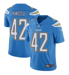 Nike Chargers #42 Uchenna Nwosu Electric Blue Alternate Mens Stitched NFL Vapor Untouchable Limited Jersey Nike Chargers #42 Uchenna Nwosu Electric Blue Alternate Mens Stitched NFL Vapor Untouchable Limited Jersey