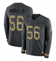 Nike Chargers 56 Kenneth Murray Jr Anthracite Salute to Service Men Stitched NFL Limited Therma Long Sleeve Jersey Nike Chargers 56 Kenneth Murray Jr Anthracite Salute to Service Men Stitched NFL Limited Therma Long Sleeve Jersey