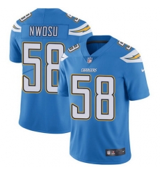 Nike Chargers #58 Uchenna Nwosu Electric Blue Alternate Mens Stitched NFL Vapor Untouchable Limited Jersey Nike Chargers #58 Uchenna Nwosu Electric Blue Alternate Mens Stitched NFL Vapor Untouchable Limited Jersey