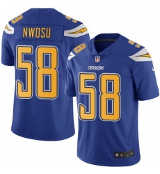 Nike Chargers #58 Uchenna Nwosu Electric Blue Mens Stitched NFL Limited Rush Jersey Nike Chargers #58 Uchenna Nwosu Electric Blue Mens Stitched NFL Limited Rush Jersey