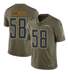 Nike Chargers #58 Uchenna Nwosu Olive Mens Stitched NFL Limited 2017 Salute To Service Jersey Nike Chargers #58 Uchenna Nwosu Olive Mens Stitched NFL Limited 2017 Salute To Service Jersey
