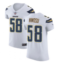 Nike Chargers #58 Uchenna Nwosu White Mens Stitched NFL Vapor Untouchable Elite Jersey Nike Chargers #58 Uchenna Nwosu White Mens Stitched NFL Vapor Untouchable Elite Jersey
