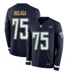 Nike Chargers 75 Bryan Bulaga Navy Blue Team Color Men Stitched NFL Limited Therma Long Sleeve Jersey Nike Chargers 75 Bryan Bulaga Navy Blue Team Color Men Stitched NFL Limited Therma Long Sleeve Jersey